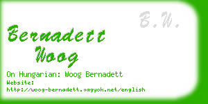 bernadett woog business card